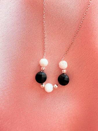 Colier din Onix Negru si Piatra lunii [2]