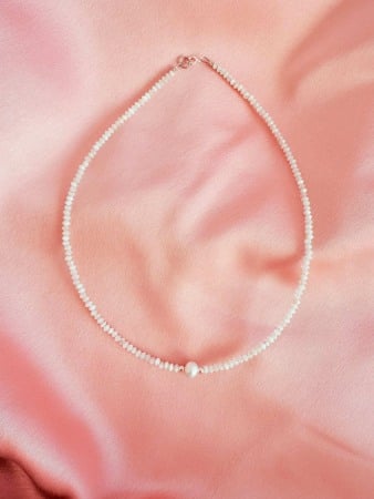 Necklaces - Colier din Piatra Lunii si Perla