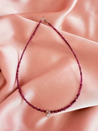 Necklaces - Colier din Rubin cu pandativ