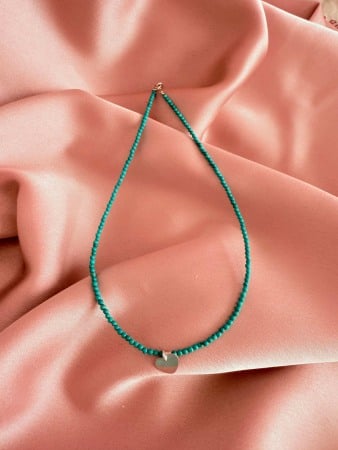 Necklaces - Colier din Turquoise cu Pandativ Inima