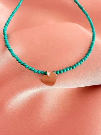 Colier din Turquoise cu Pandativ Inima [1]