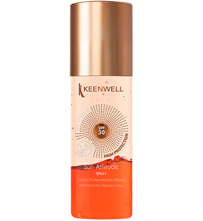 Lotiuni pentru corp - KEENWELL Sun Attitude Lotiune Bifazica De Corp Cu Protectie Solara Spray, 150 Ml