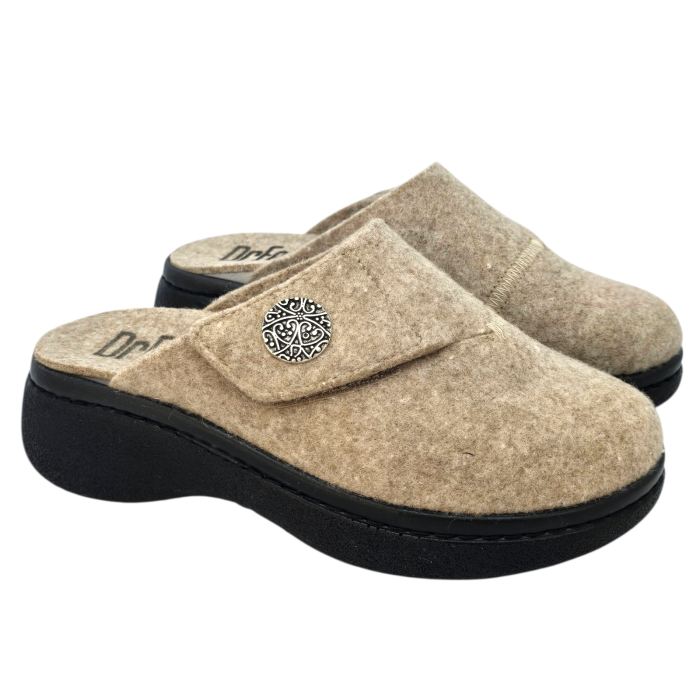 Бежови домашни пантофи Dr Feet 21008 - дамски [2]