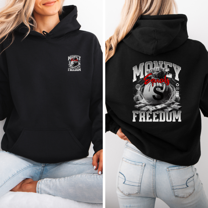 Hanorac dama cu gluga Money Equals Freedom [1]