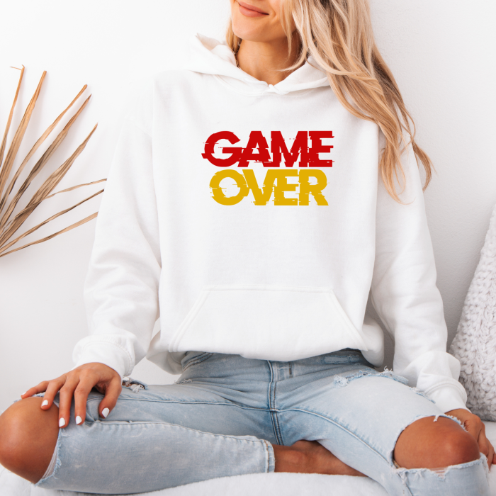 Hanorac dama cu gluga Game Over – Black & White Edition [1]