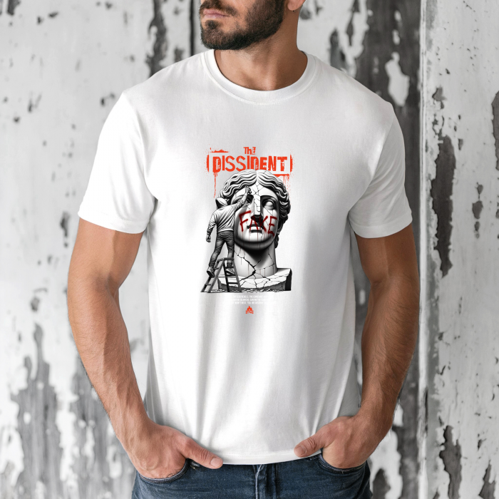 Tricou barbati din bumbac 100% regular fit, Alb, marimea M, Urban 9 [1]