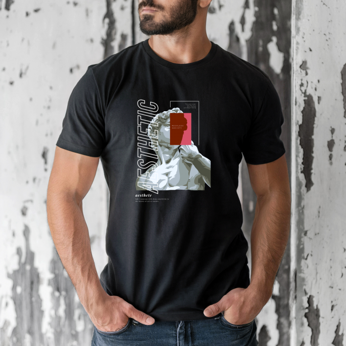 Tricou barbati din bumbac 100% regular fit, Alb, marimea M, Urban 5 [1]