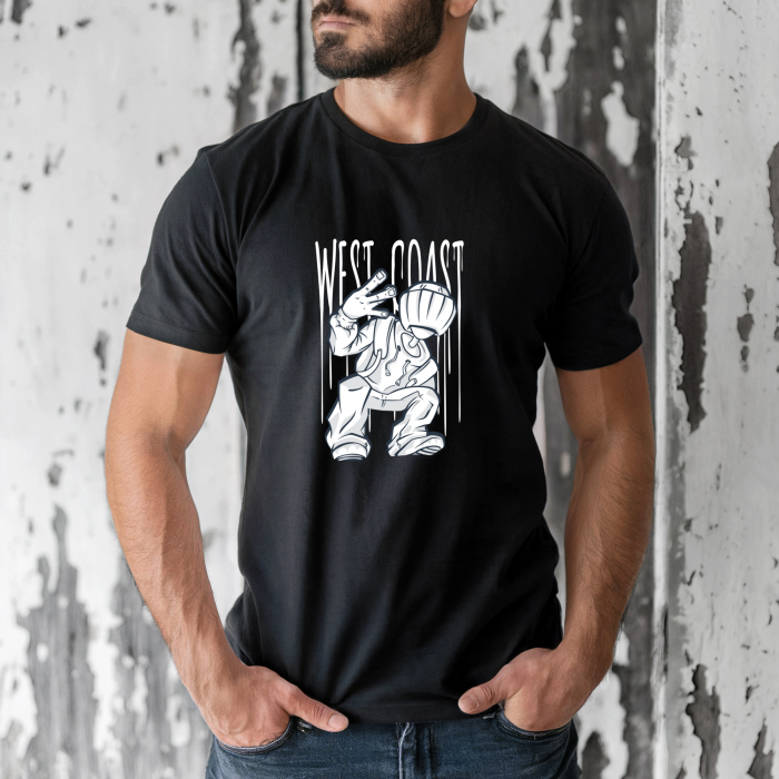 Tricou barbati din bumbac 100% regular fit, Alb, marimea M, Urban 7 [1]