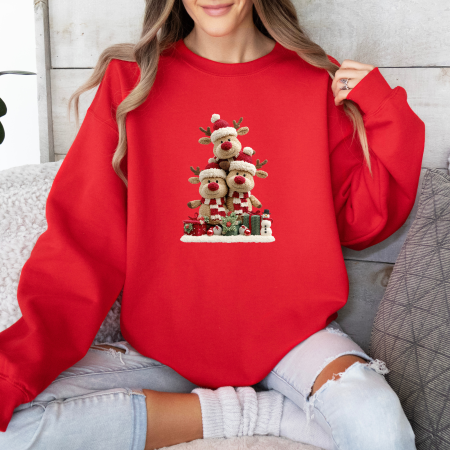 Bluza dama oversize Christmas Reindeer Squad [3]