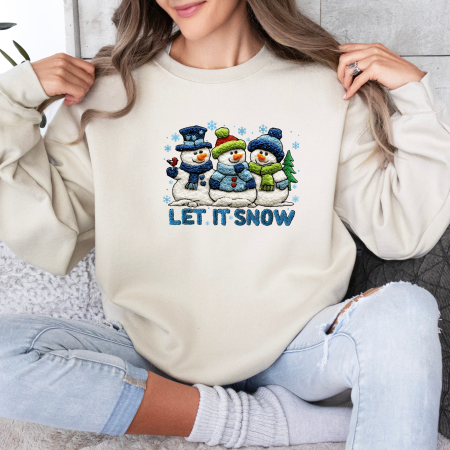 Bluze dama de Craciun - Bluza dama oversize Let It Snow