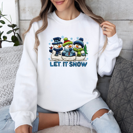 Bluze dama de Craciun - Bluza dama oversize Let It Snow