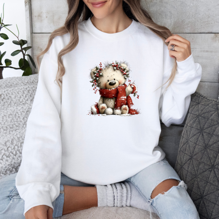 Bluze dama de Craciun - Bluza dama oversize Winter Teddy Cozy Edition