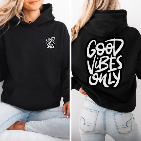 Hanorace dama Street & Urban Art - Hanorac dama cu gluga Good Vibes Only