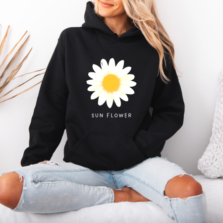 Hanorace dama cu flori - Hanorac dama cu gluga Sun Flower