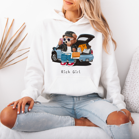 Hanorace dama - Hanorac dama cu gluga Rich Girl