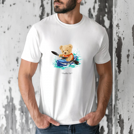 Tricouri barbati - Tricou barbati din bumbac 100% regular fit,Negru,marimea XXL,Ursulet 70
