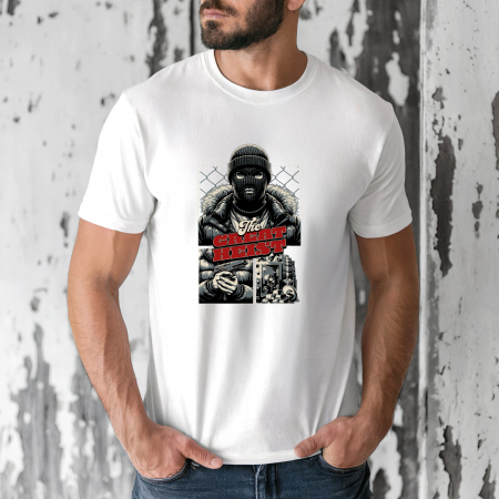Tricouri barbati - Tricou barbati din bumbac 100% regular fit, Alb, marimea M, Urban 20