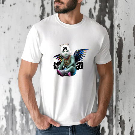 Tricouri barbati - Tricou barbati din bumbac 100% regular fit, Alb, marimea M, Urban 24