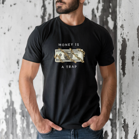 Tricouri barbati - Tricou barbati din bumbac 100% regular fit, Alb, marimea M, Urban 23