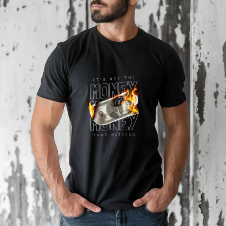 Tricouri barbati - Tricou barbati din bumbac 100% regular fit, Alb, marimea M, Urban 28