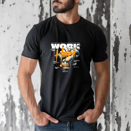 Tricouri barbati - Tricou barbati din bumbac 100% regular fit, Alb, marimea M, Urban 31