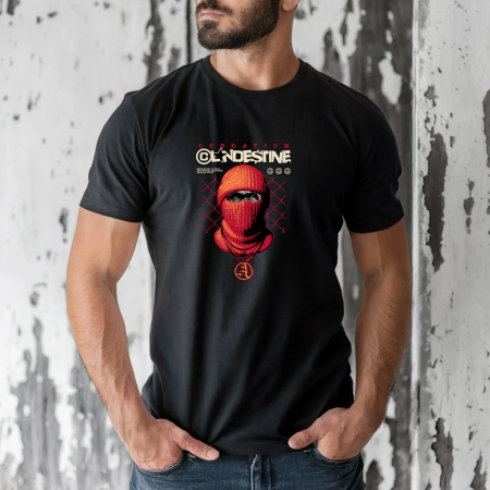 Tricouri barbati - Tricou barbati din bumbac 100% regular fit, Alb, marimea M, Urban 39