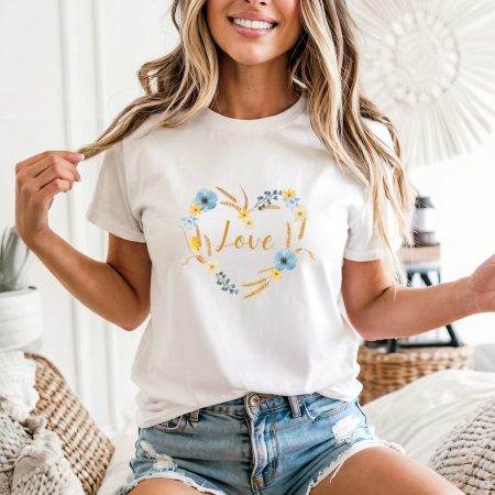Tricouri dama - Tricou dama din bumbac 100% regular fit, Alb, marimea M, Fashion 13