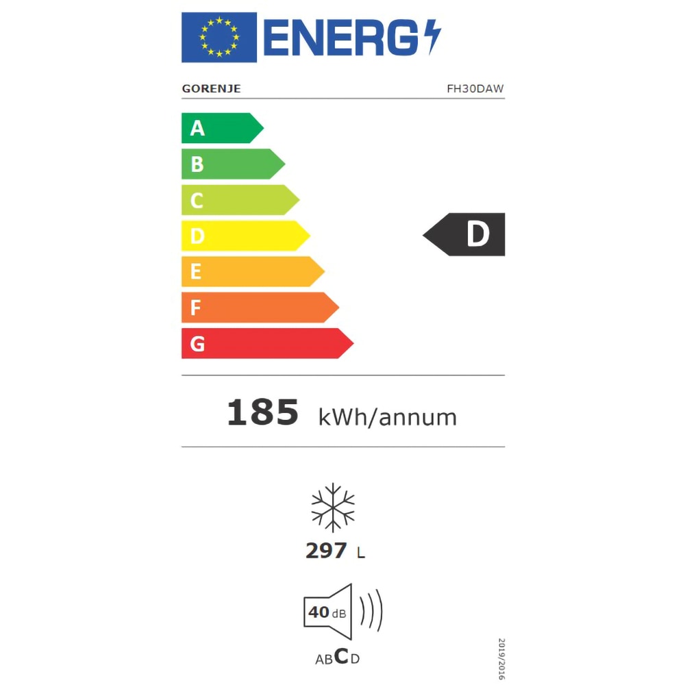 Lada frigorifica GORENJE FH30DAW, 297 l, H 85 cm, Clasa D, alb [2]