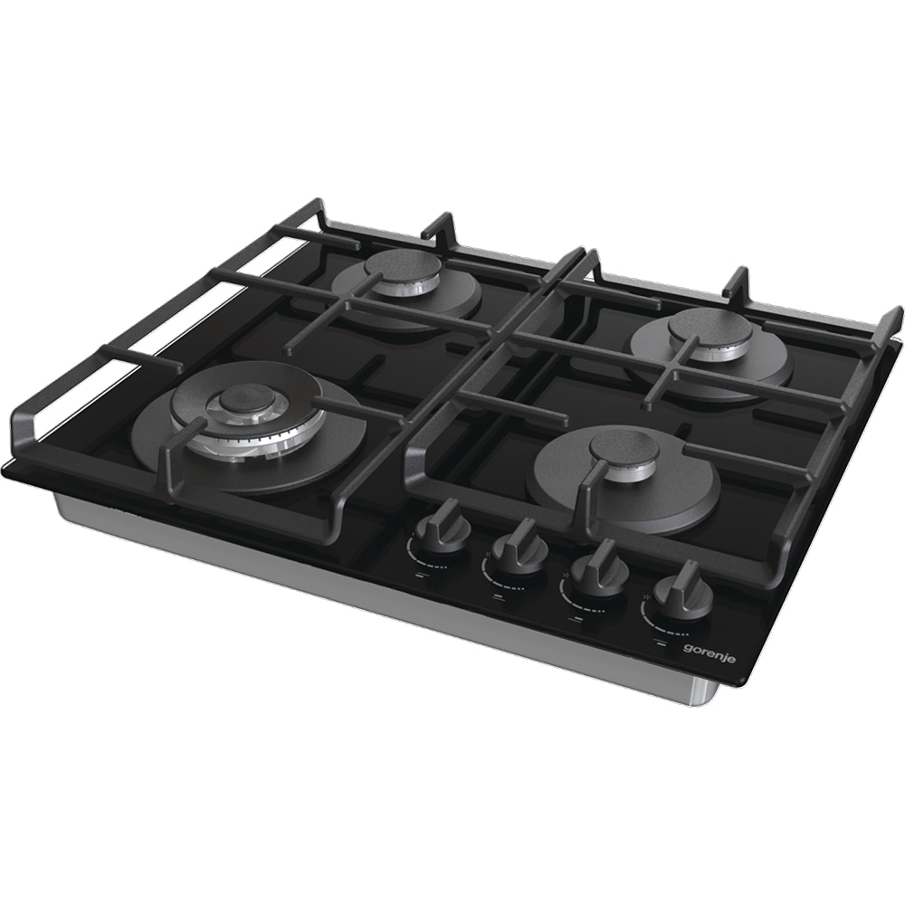 Plita incorporabila Gorenje GTW641EB, Gaz, 4 arzatoare, Wok, Negru [2]