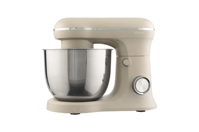 Robot de bucătărie Vivax RM-41500S, 2 boluri de inox de 4 si 5 L, 1500W, 10 viteze + Turbo Pulse, Bej [4]