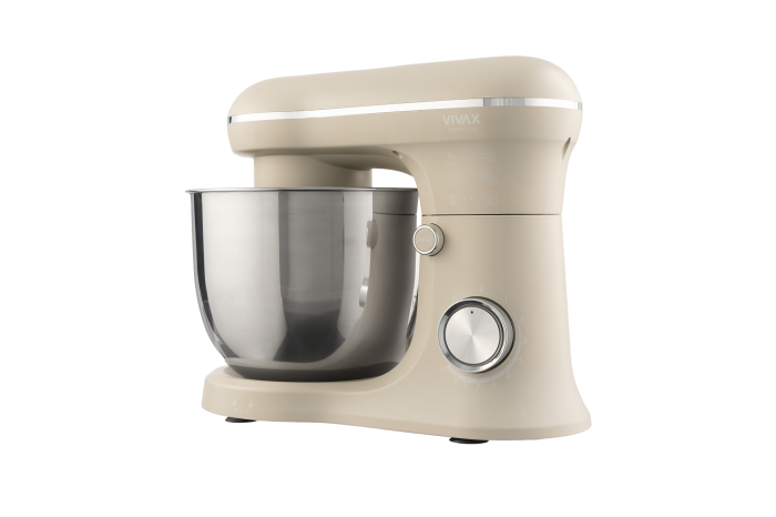 Robot de bucătărie Vivax RM-41500S, 2 boluri de inox de 4 si 5 L, 1500W, 10 viteze + Turbo Pulse, Bej [3]