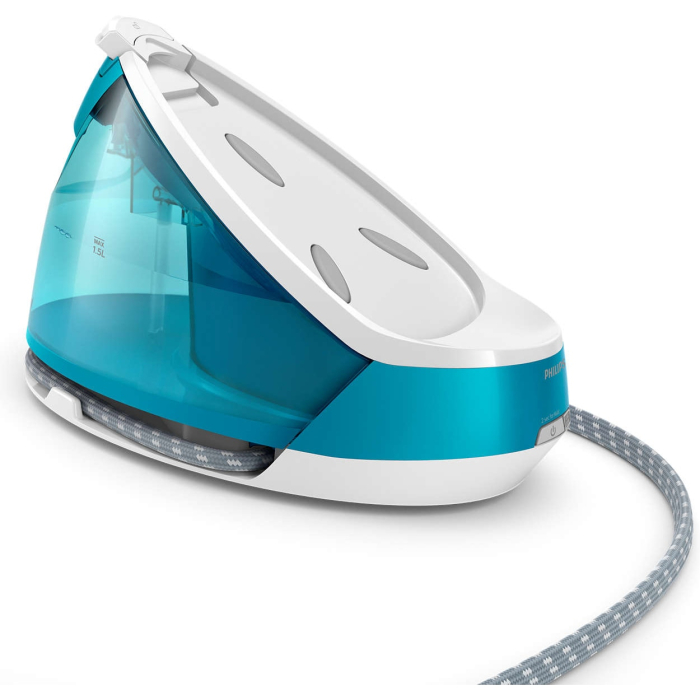 Statie de calcat cu abur Philips PerfectCare Compact Plus GC7920/20, 2400W, 6.5 bari, jet de abur continuu 120 g / min, jet de abur 430 g, talpa SteamGlide Plus, tehnologie OptimalTemp, sistem de deta [3]