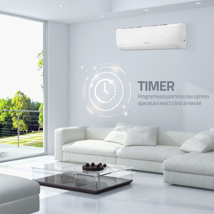 Aparat de aer conditionat Samus ACS-18K01 WIFI, 18000 BTU, R.32, WIFI, clasa energetica racire A++ - Incalzire A+++, Inverter, Display, Alb [9]