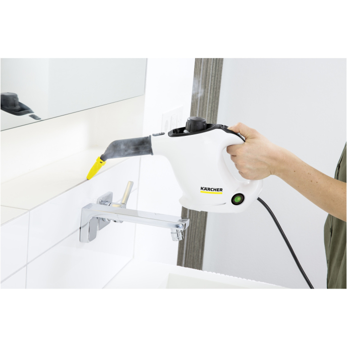 Aparat de curatat cu abur multifunctional Karcher SC 1, 1200 W, 3 bar, rezervor 0,2 l, accesorii curatare suprafete multiple, 1.516-400.0, Alb/Negru [6]
