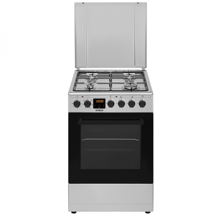 Aragaz Samus SM563AENS, 4 Arzatoare Gaz, Cuptor electric, 43 L, 7 Functii, Grill, Aprindere electrica, Inox [11]