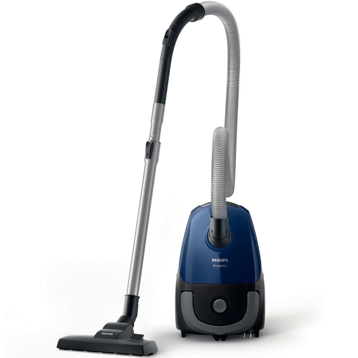 Aspirator cu sac Philips PowerGo FC8240/09, 900 W, 3 L, filtru anti-alergeni, accesorii integrate, Albastru [2]