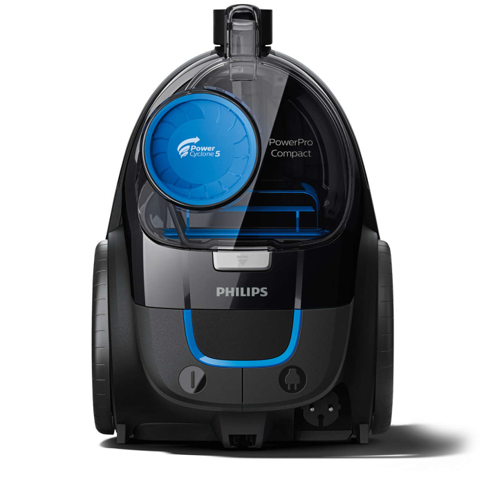 Aspirator fara sac Philips PowerPro Compact FC9331/09, 750W, PowerCyclone 5, Perii TriActive, Parchet, Filtru Anti-Alergic ECARF, Negru [3]