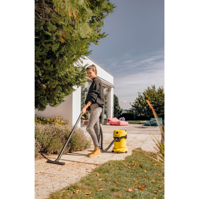 Aspirator multifunctional Karcher WD 3 V-17/4/20 1.628-101.0, Aspirare umeda si uscata, 17 l, Furtun 2 m, 1000 W, Sac filtru din hartie, Functie de suflare, Galben [13]