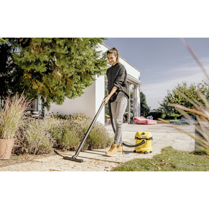 Aspirator umed-uscat Karcher WD 2 Plus V-12/4/18, 1000 W, recipient 12 l, furtun 1,8 m, functie de suflare, sac de filtrare, 1.628-000.0, Galben/Negru [14]