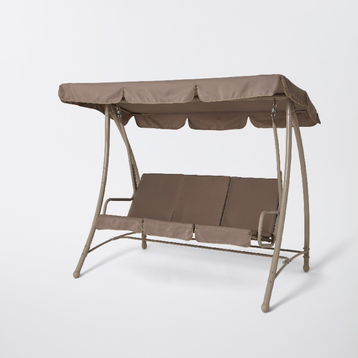 Balansoar gradina Monte Carlo, 3 locuri, 211 x 120 x 167 cm, sarcina 300 kg, maro [2]