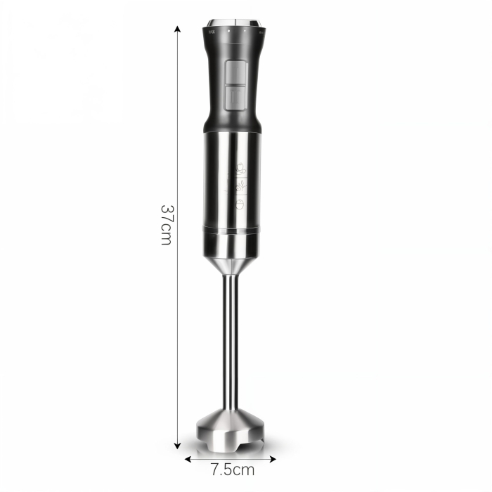 Blender de mână Hoffmans HM-8025, 1000W, 21 viteze, 4 lame inox, picior inox 304, anti-stropire, Argintiu [6]