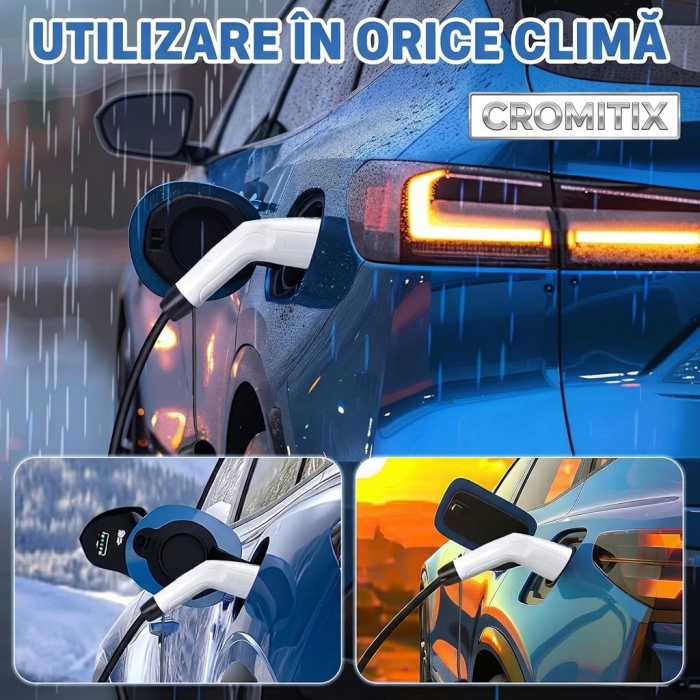 Cablu incarcare masina electrica CROMITIX®, 7 kW, type 2, 32A, Monofazat, 5 Metri, IP65, Geanta inclusa [5]