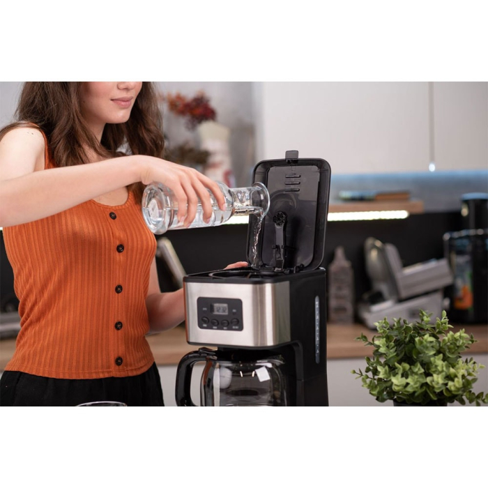 Cafetiera MYRIA MY4118, 1.5l, 900W, 12 cesti, negru-argintiu [6]