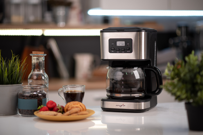 Cafetiera MYRIA MY4118, 1.5l, 900W, 12 cesti, negru-argintiu [5]