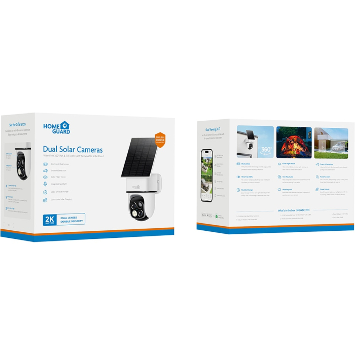 Camera IP Wireless exterior HOMEGUARD HGWBC-359, 3Mp, 2K, IR, Night Vision, Acumulator 5Ah, Panou solar, alb [7]