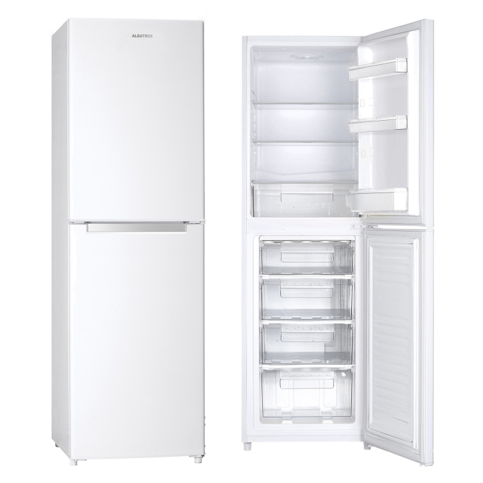 Combina frigorifica Albatros CF333E, 248 litri, clasa E, inaltime 173.2 cm, termostat reglabil, usi reversibile, lumina interioara tip LED, picioare reglabile, alb [2]