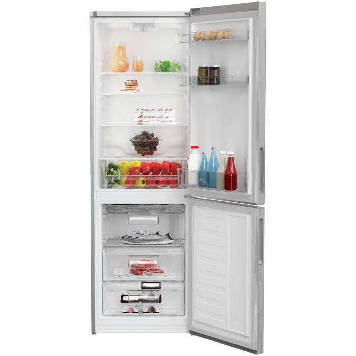 Combina frigorifica Arctic AK60320M40S, 300 l, Clasa E, Garden Fresh, Safety Glass, XXL Bottle, H 185,1cm, Argintiu [2]