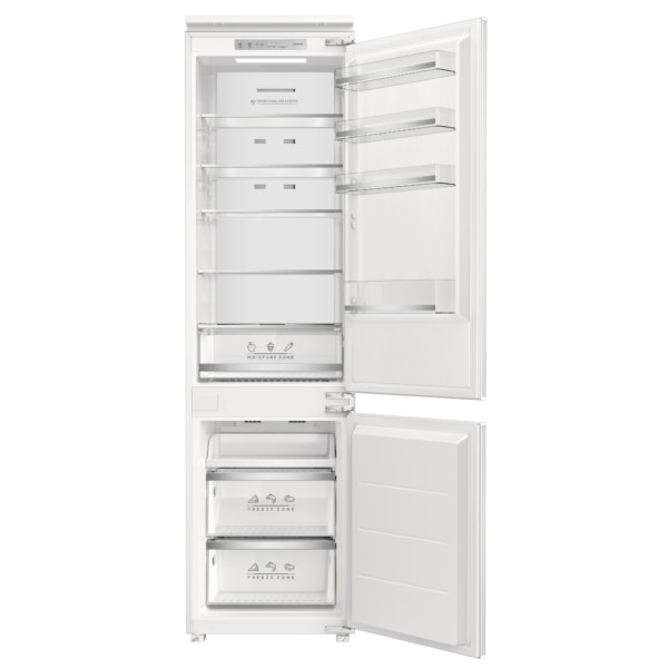 Combina frigorifica incorporabila, Samus SCBI395NFE, 300 litri, Full No Frost, clasa E, inaltime 195.5 cm, Super Freeze, termostat reglabil, iluminare LED, Alb [2]
