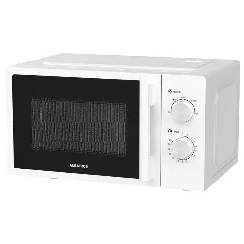 Cuptor cu microunde Albatros MWA-20MC4, 20 litri, 700 W, 5 nivele de putere, control mecanic, timer, functie dezghetare, alb [2]