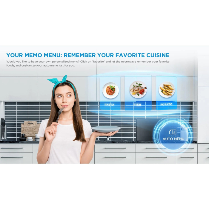 Cuptor cu microunde Midea AG20CF2EBK, 20L, digital, 700W, grill, Funcție de decongelare, Negru [7]